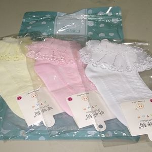 3 Pack Frilly Lacey Ruffle Ankle Socks